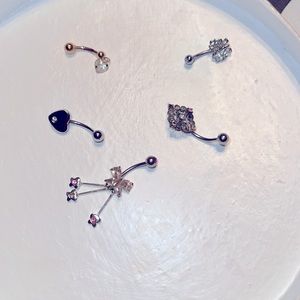 5 belly rings